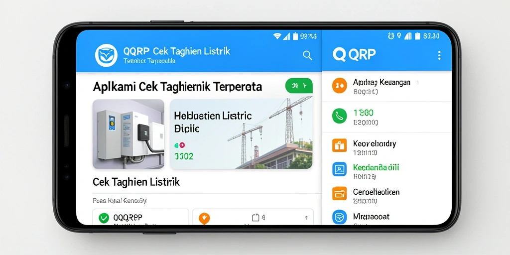 Antarmuka aplikasi QQRP untuk cek tagihan listrik yang jelas dan mudah dipahami.