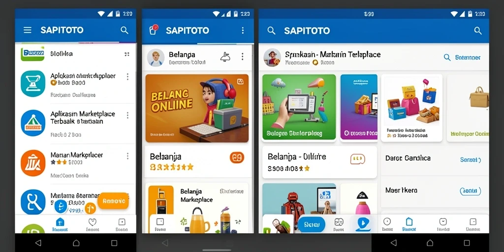 Tampilan antarmuka pengguna aplikasi SAPITOTO yang sederhana dan intuitif.