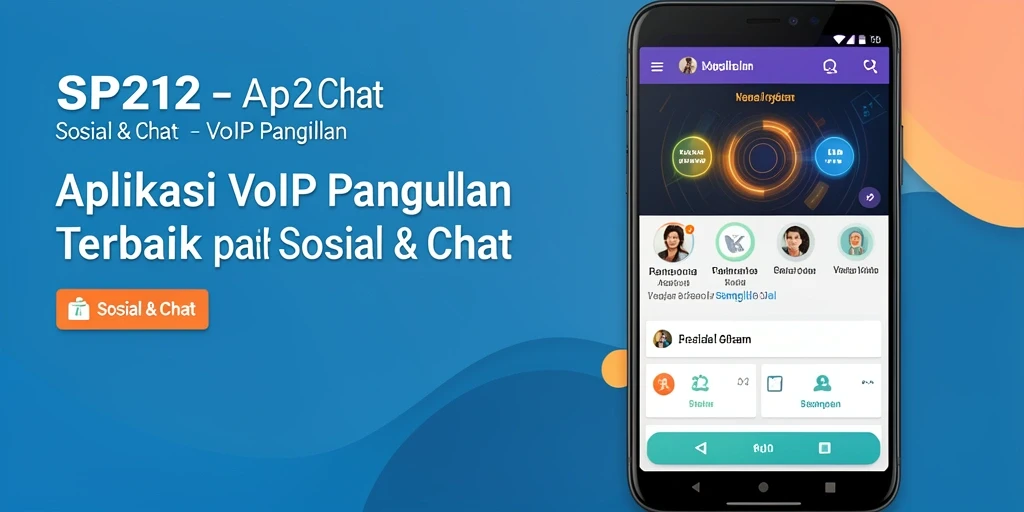 Tampilan antarmuka pengguna SP212 untuk panggilan VoIP yang memudahkan akses.